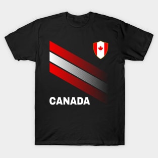 Vintage Canada Sunflower Flag Canada Soccer Lover T-Shirt